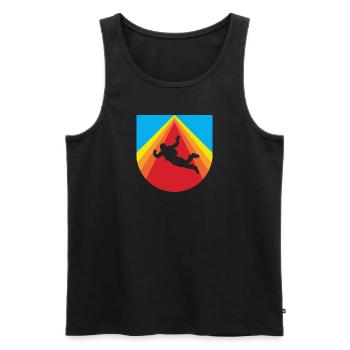 Skydive Freifall Parachuting - Männer Premium Bio Tank Top - Schwarz - Vorne - AI Model Male 178 light (178cm)
