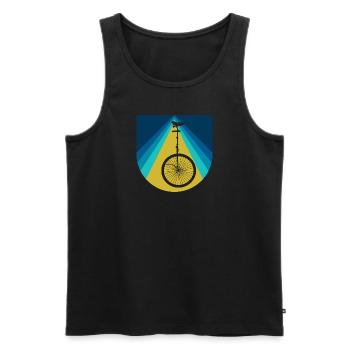 Unicycle Unicycling Circus - Men's Premium Organic Tank Top - black - Front - Michal (187cm)