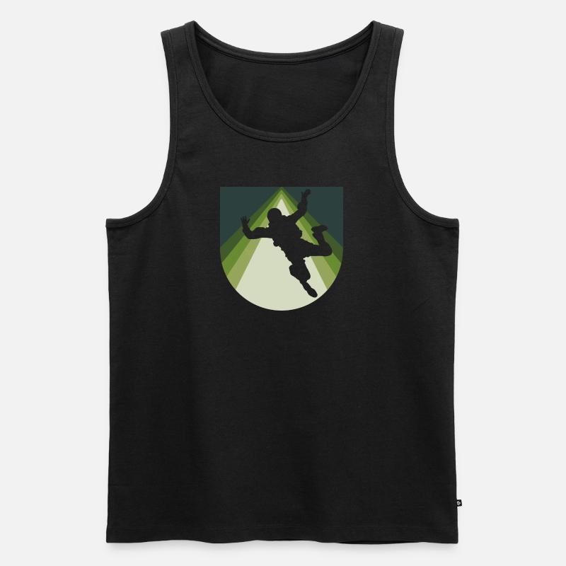 Parachuting Base Jumping - Männer Premium Bio Tank Top - Schwarz