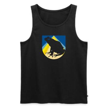 Amphibie Teich - Männer Premium Bio Tank Top - Schwarz - Vorne - AI Model Male 178 light (178cm)