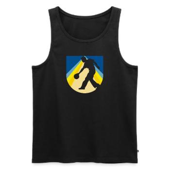 Bowling Pin Kugel - Männer Premium Bio Tank Top - Schwarz - Vorne - AI Model Male 178 light (178cm)