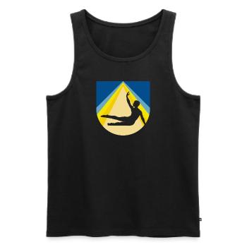 Turnen Turner Gymnastiktraining - Männer Premium Bio Tank Top - Schwarz - Vorne - AI Model Male 178 light (178cm)