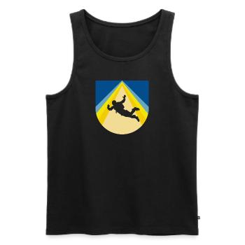 Skydive Parachuting Flugsport - Männer Premium Bio Tank Top - Schwarz - Vorne - Michal (187cm)
