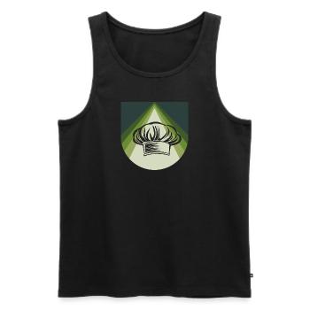 Cooking -starred chef - Men's Premium Organic Tank Top - black - Front - AI Model Male 178 light (178cm)