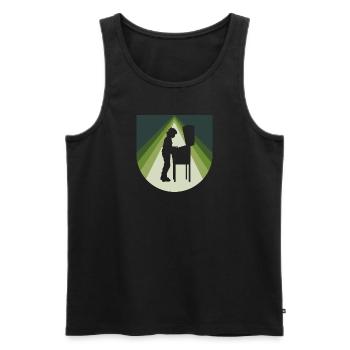 Pinball Gambler - Men's Premium Organic Tank Top - black - Front - AI Model Male 178 light (178cm)