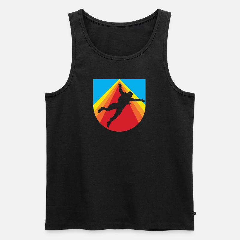 Skydiving Parachuting - Männer Premium Bio Tank Top - Schwarz