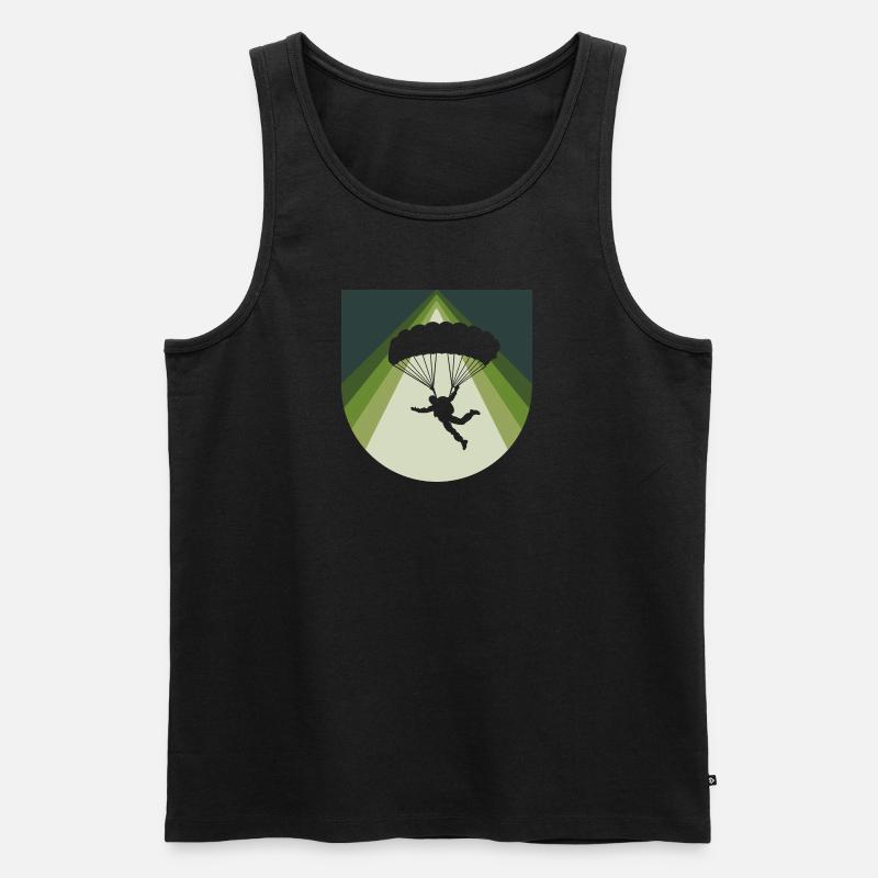 Skydive Freifall - Männer Premium Bio Tank Top - Schwarz
