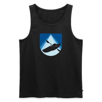 Paddling Kayaking Rowing - Men's Premium Organic Tank Top - black - Front - Michal (187cm)