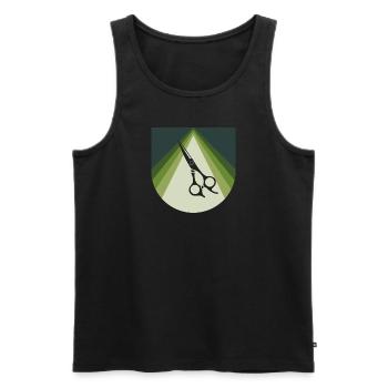 Friseurin Coiffeur Lehre - Männer Premium Bio Tank Top - Schwarz - Vorne - AI Model Male 178 light (178cm)