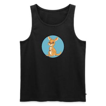 Kaenguru Sydney Aussie - Men's Premium Organic Tank Top - black - Front - AI Model Male 178 light (178cm)
