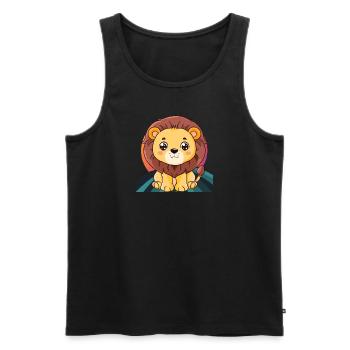 Loewe Lions - Men's Premium Organic Tank Top - black - Front - AI Model Male 178 light (178cm)