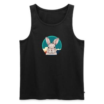 Hase Hasen - Männer Premium Bio Tank Top - Schwarz - Vorne - AI Model Male 178 light (178cm)