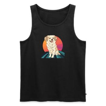 Dog Dog Dog Sport - Men's Premium Organic Tank Top - black - Front - Michal (187cm)