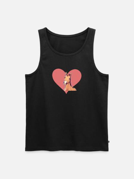 Pferde Hufe - Männer Premium Bio Tank Top - Schwarz