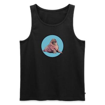 Walrus Alaska Animals - Men's Premium Organic Tank Top - black - Front - Michal (187cm)