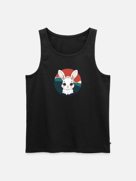 Rabbit Tooth Hoppelhase Easter - Men's Premium Organic Tank Top - black
