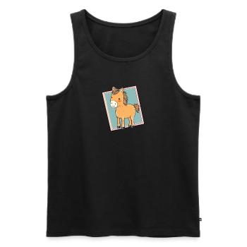 Chevaux - Débardeur bio Premium Homme - noir - Devant - Michal (187cm)