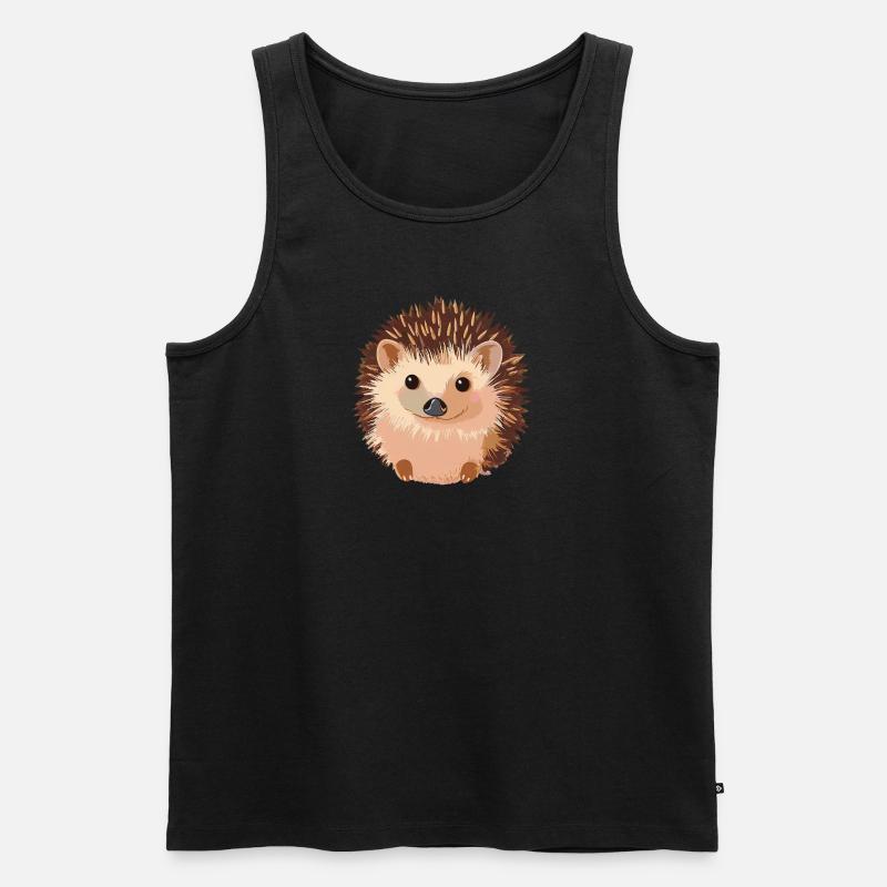 Igel Herbst - Männer Premium Bio Tank Top - Schwarz