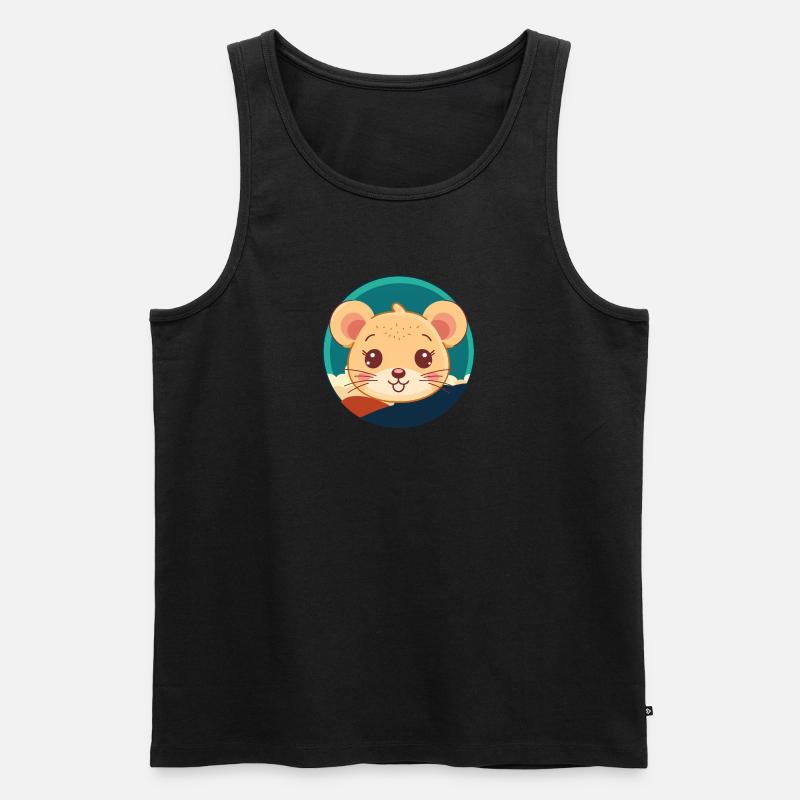 Mäuschen Mäuse Ratte - Männer Premium Bio Tank Top - Schwarz