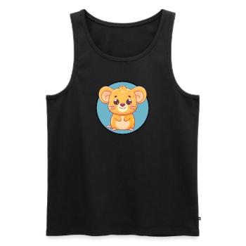 Mouse Mouse Rodent - Men's Premium Organic Tank Top - black - Front - Michal (187cm)