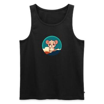 Mäuse Käse - Männer Premium Bio Tank Top - Schwarz - Vorne - Michal (187cm)