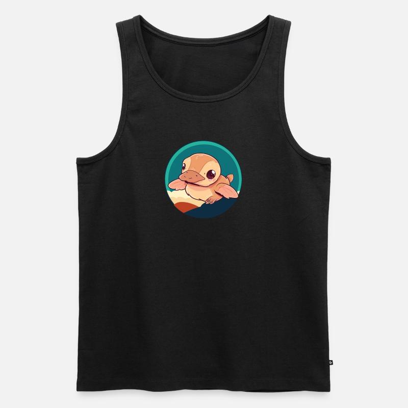 Entchen Ente Vogel - Männer Premium Bio Tank Top - Schwarz