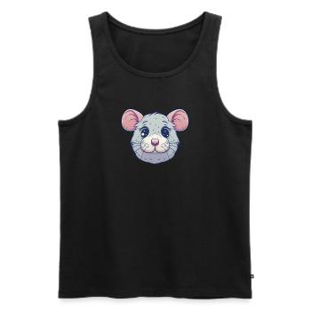 Maus Mäuse Nagetier - Männer Premium Bio Tank Top - Schwarz - Vorne - AI Model Male 178 light (178cm)