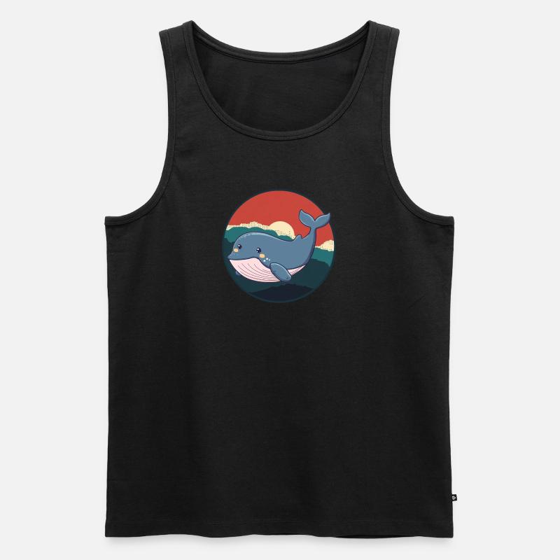 Wal Meeresleben - Männer Premium Bio Tank Top - Schwarz