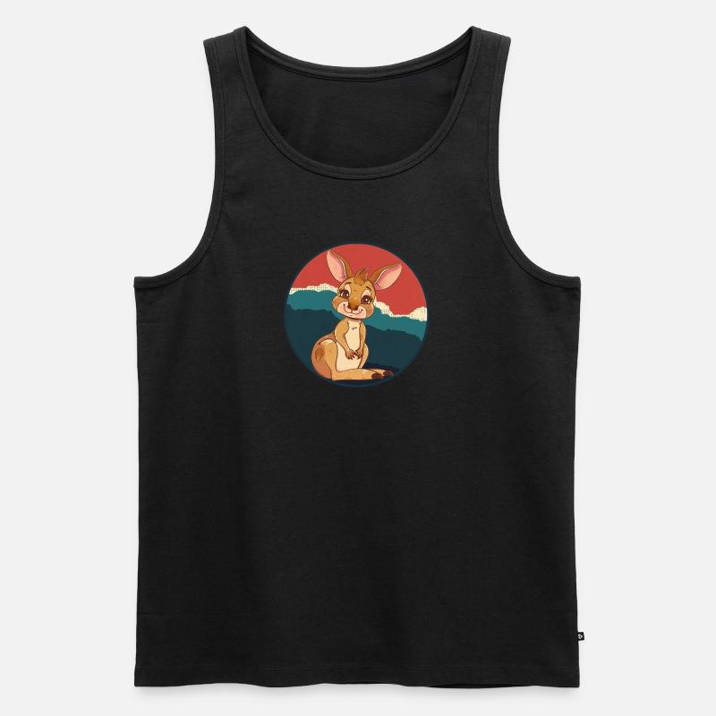 Kaenguru Koala - Männer Premium Bio Tank Top - Schwarz