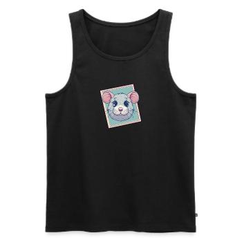 Mäuse Nagetier Maus - Männer Premium Bio Tank Top - Schwarz - Vorne - Michal (187cm)