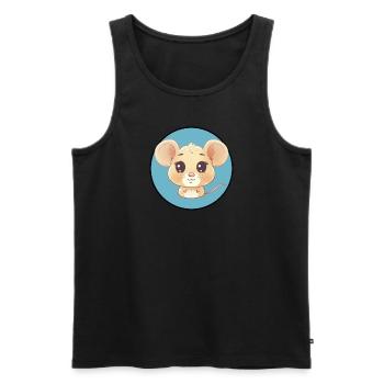 Mäuse - Männer Premium Bio Tank Top - Schwarz - Vorne - AI Model Male 178 light (178cm)