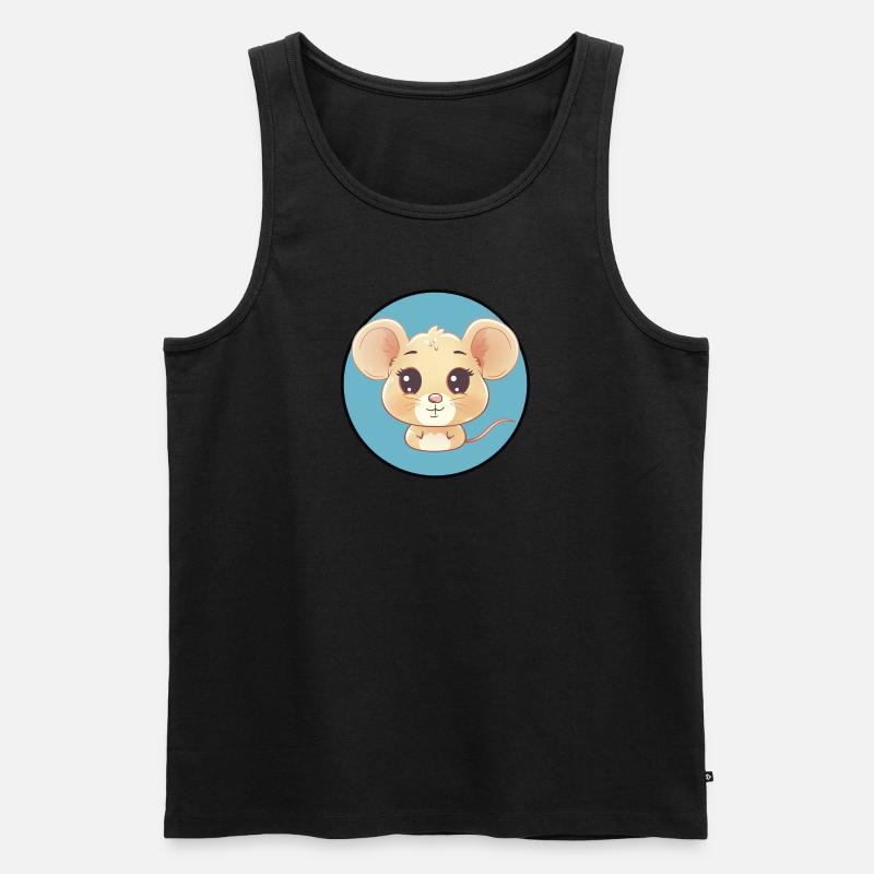 Mäuse - Männer Premium Bio Tank Top - Schwarz