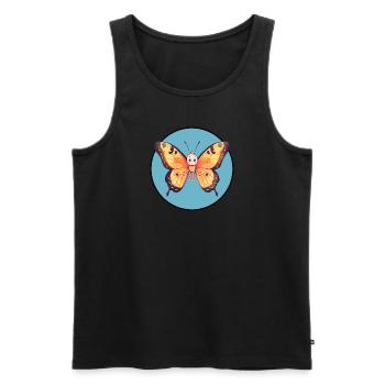 Butterfly Animal Lover Forest - Men's Premium Organic Tank Top - black - Front - AI Model Male 178 light (178cm)