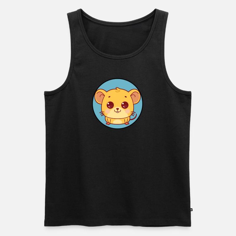 Mäuse Ratte Käse - Männer Premium Bio Tank Top - Schwarz