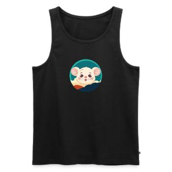 Mäuse Ratte Maus - Männer Premium Bio Tank Top - Schwarz - Vorne - Michal (187cm)