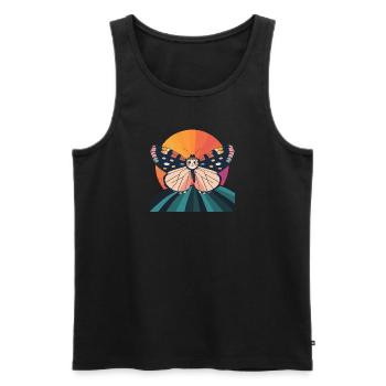 Schmetterling Wald Tier - Männer Premium Bio Tank Top - Schwarz - Vorne - AI Model Male 178 light (178cm)