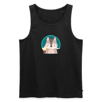 Wolf Pack Werewolf - Men's Premium Organic Tank Top - black - Front - AI Model Male 178 light (178cm)