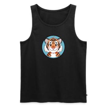 Tiger Cats - Men's Premium Organic Tank Top - black - Front - AI Model Male 178 light (178cm)