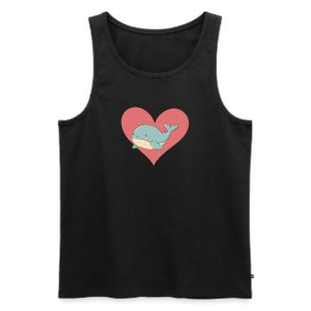 Vie marine Animaux marins Baleines - Débardeur bio Premium Homme - noir - Devant - AI Model Male 178 light (178cm)
