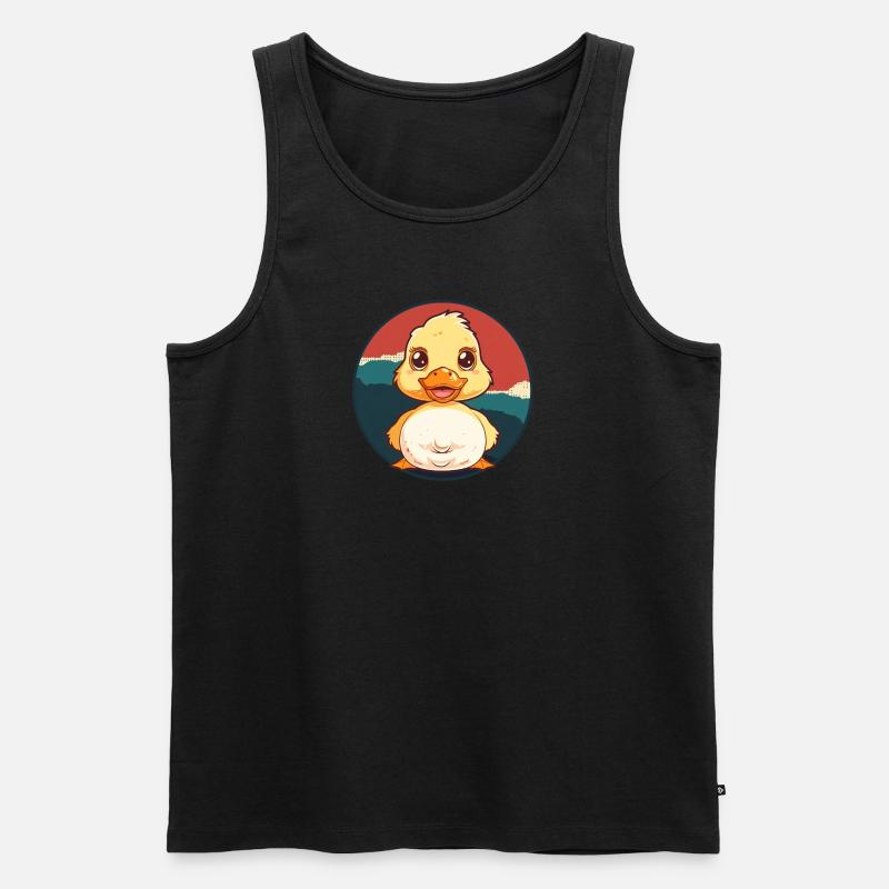 Entchen Schnabel - Männer Premium Bio Tank Top - Schwarz