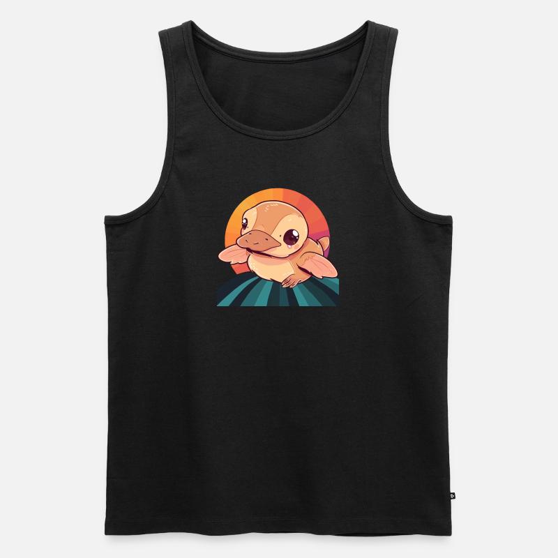 Schnabel Vogel - Männer Premium Bio Tank Top - Schwarz