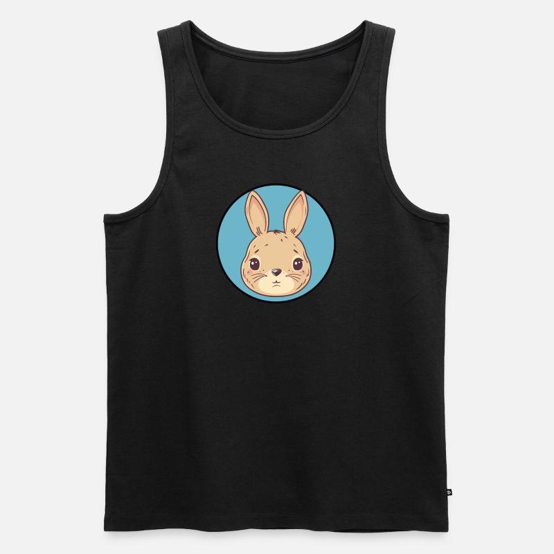 Hase Hasenzahn - Männer Premium Bio Tank Top - Schwarz