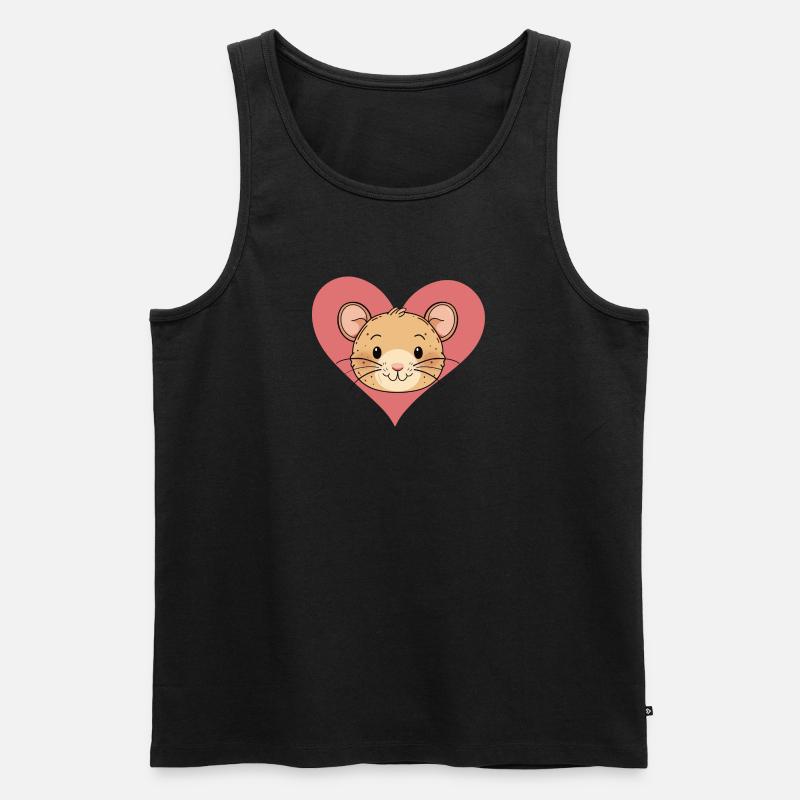 Mäuse Mäuschen - Männer Premium Bio Tank Top - Schwarz