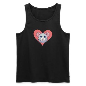 Mice Mouse Teeth Rodent - Men's Premium Organic Tank Top - black - Front - AI Model Male 178 light (178cm)