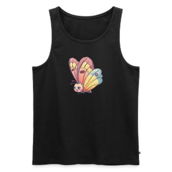 Butterfly Summer Spring - Men's Premium Organic Tank Top - black - Front - AI Model Male 178 light (178cm)