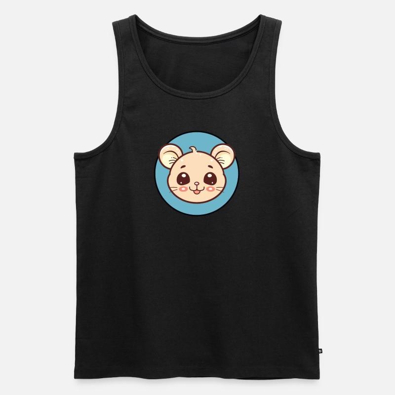 Mäuse Mäusezähnchen - Männer Premium Bio Tank Top - Schwarz