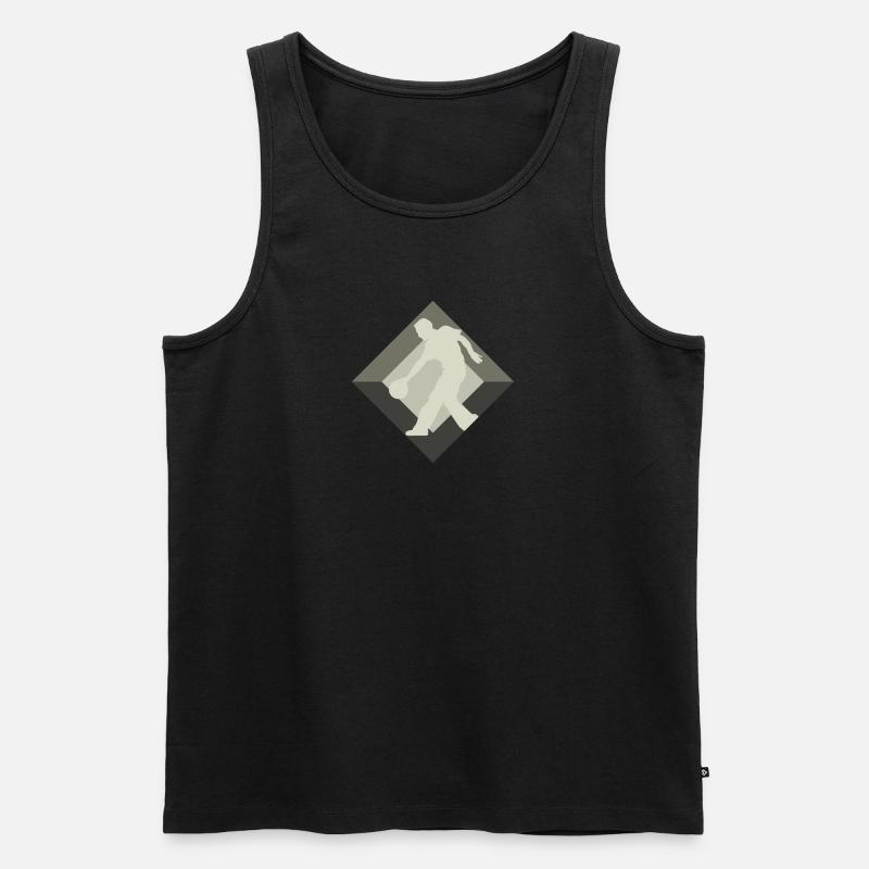 Bowling Strike Bowlingkugel - Männer Premium Bio Tank Top - Schwarz