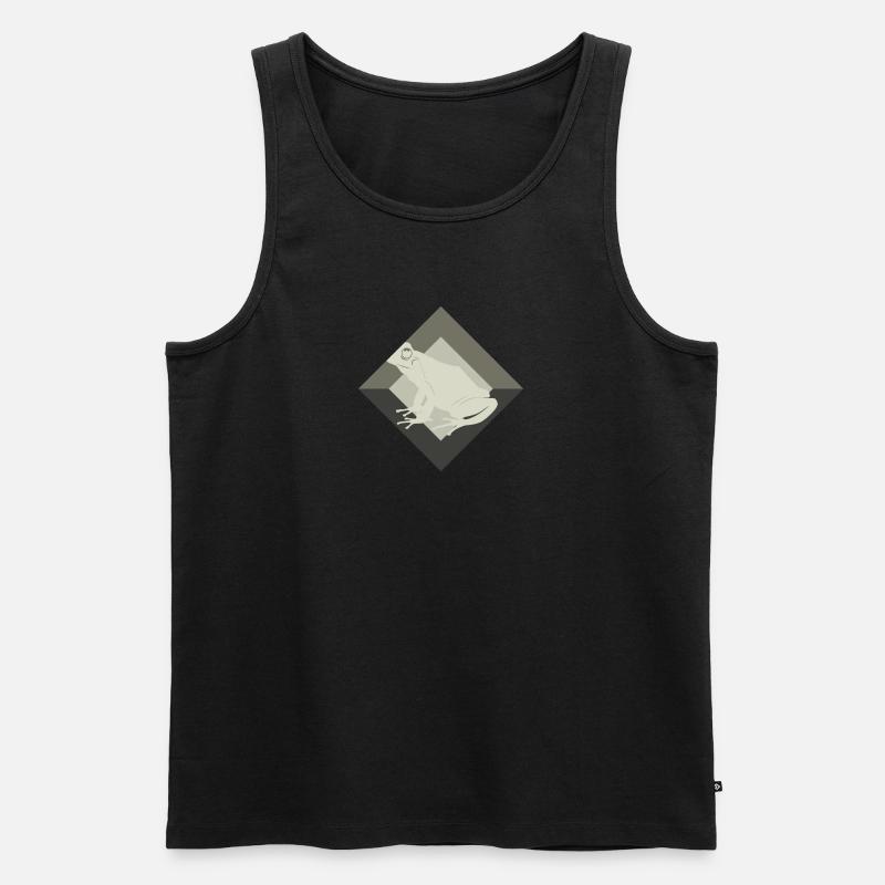 Frosch Laubfrosch Teich - Männer Premium Bio Tank Top - Schwarz