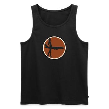 Flight Attendant Flight Traffic Flight Attendant - Men's Premium Organic Tank Top - black - Front - AI Model Male 178 light (178cm)
