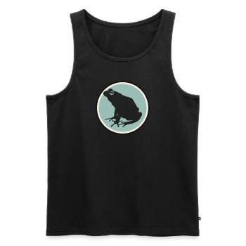 Frosch Quak Molch - Männer Premium Bio Tank Top - Schwarz - Vorne - AI Model Male 178 light (178cm)